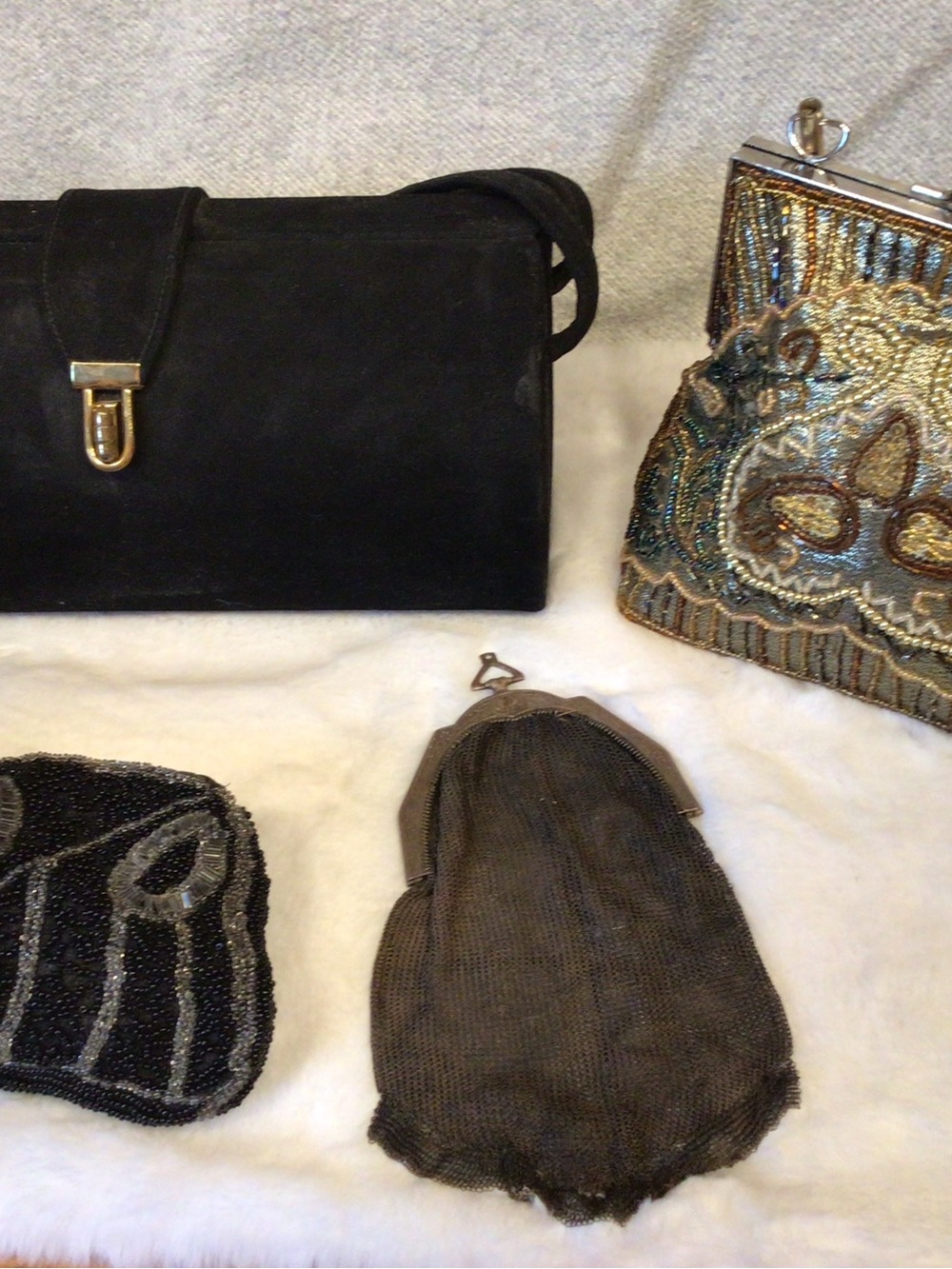 Collection of vintage and antique clutch purses